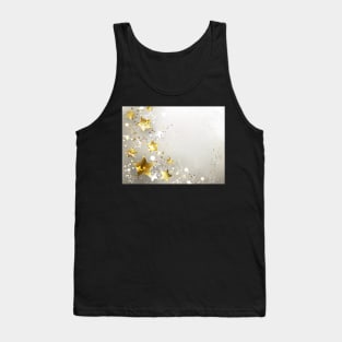 Gray Background with Gold Stars Tank Top